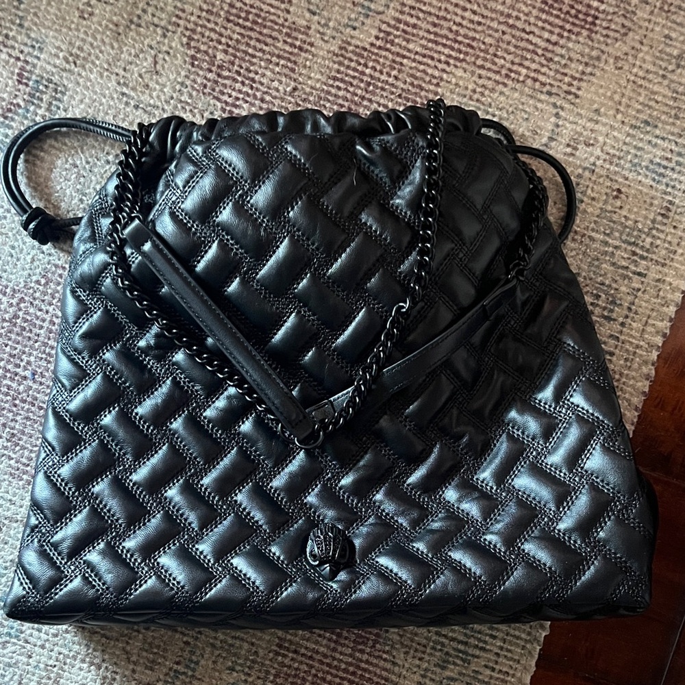 Kurt Geiger Black Woven Shoulder Bag